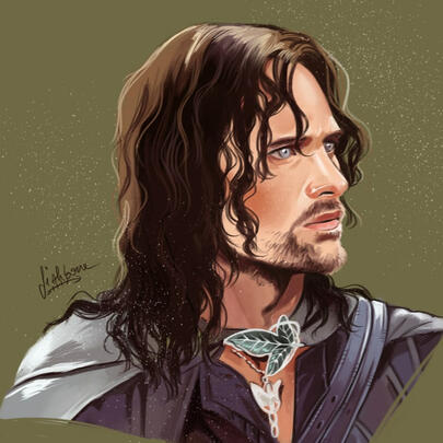 Aragorn portrait - LOTR fanart